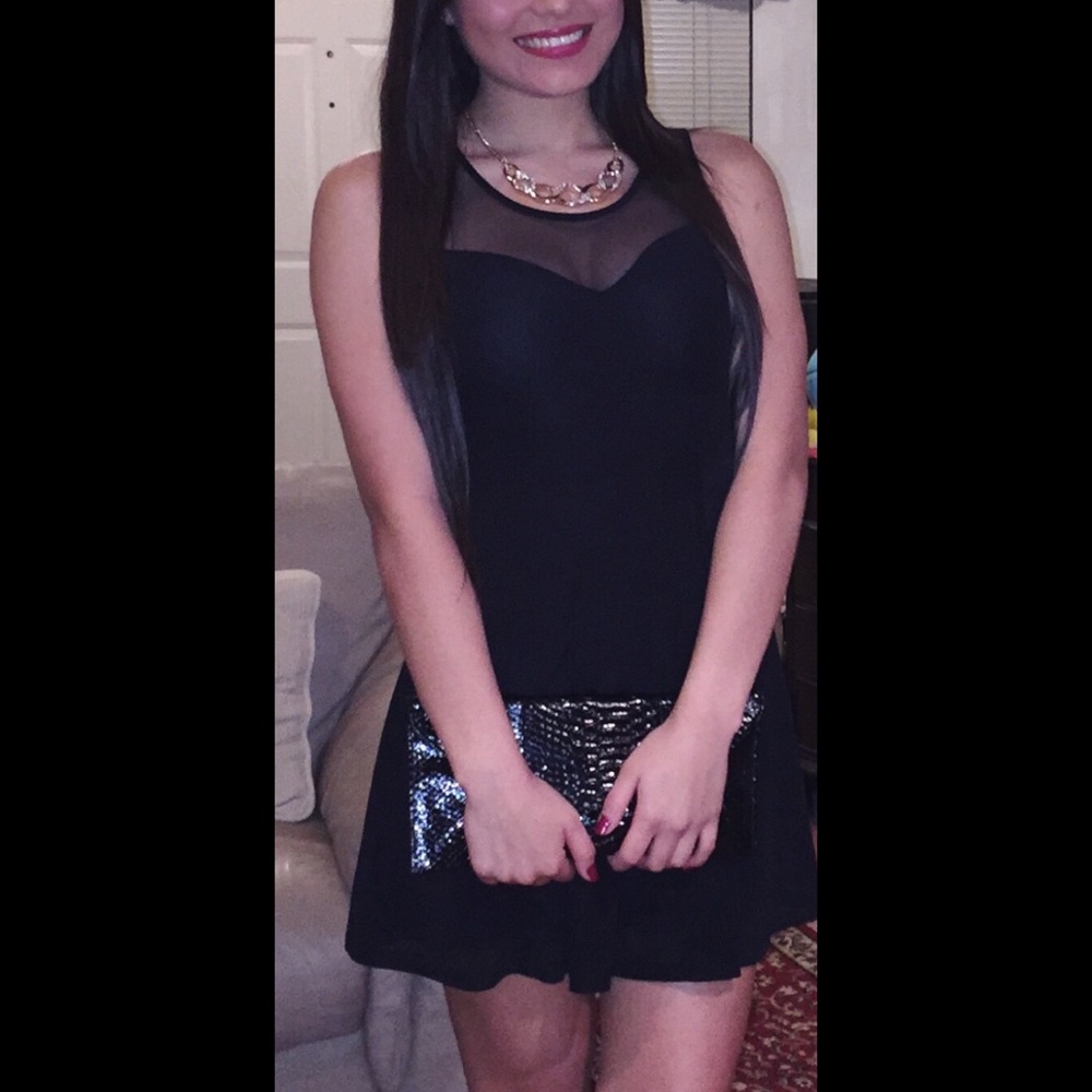 Divided H&M Black Mesh Dress